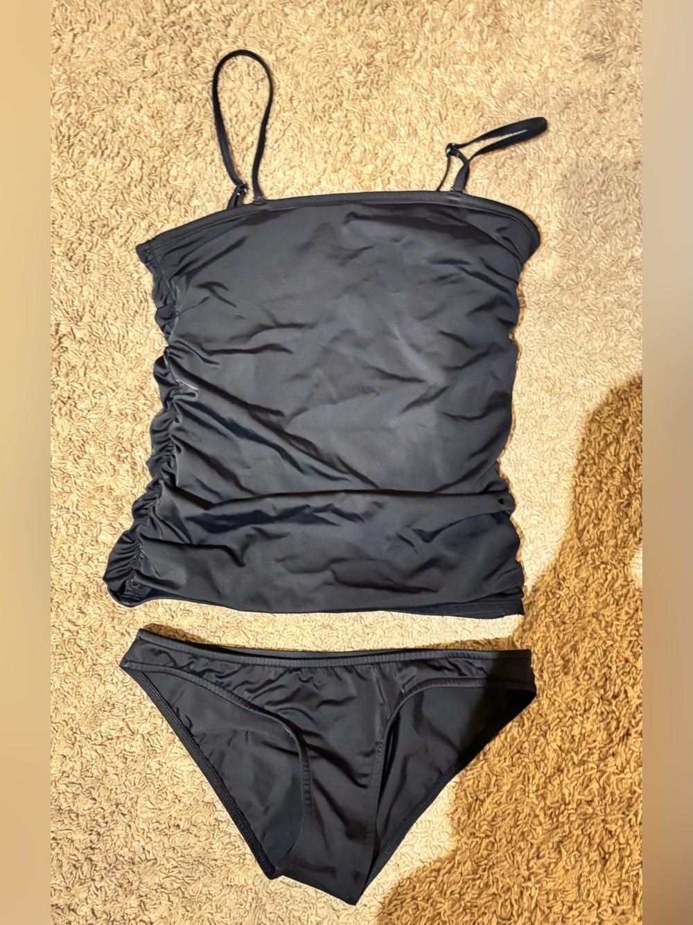 NWOT VENUS Women's Black Tankini swim Set -  size 4-removable/adjustable straps